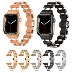 Hollow Stainless Steel Watch Band, For Apple Watch Ultra 49mm / Series 8&7 45mm, For Apple Watch Series 8&7 41mm / SE 2&6&SE&5&4 40mm