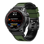 22mm Plain Weave Two-Color Quick Release Silicone Watch Band, For Garmin Fenix 7