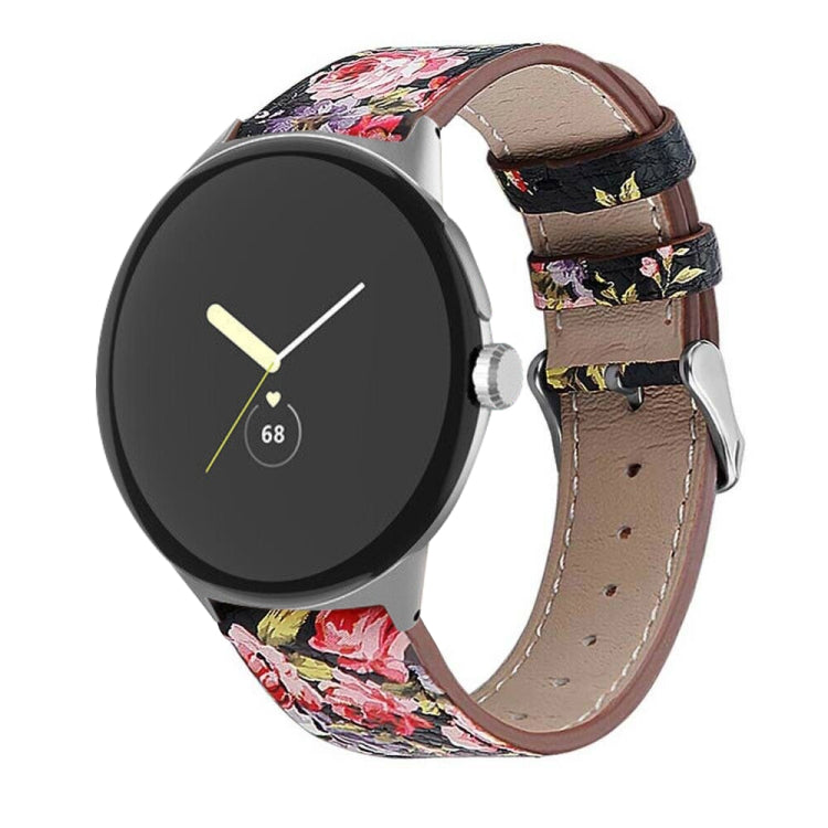 Round Tail Genuine Leather Watch Band, For Google Pixel Watch 4 / 3 / 2 / 1 41mm