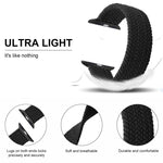 Nylon Single-turn Braided Watch Band For Apple Watch Series 8&7 41mm / SE 2&6&SE&5&4 40mm / 3&2&1 38mm, For Apple Watch Series 8&7 41mm,145mm, For Apple Watch Series 8&7 41mm, 145mm