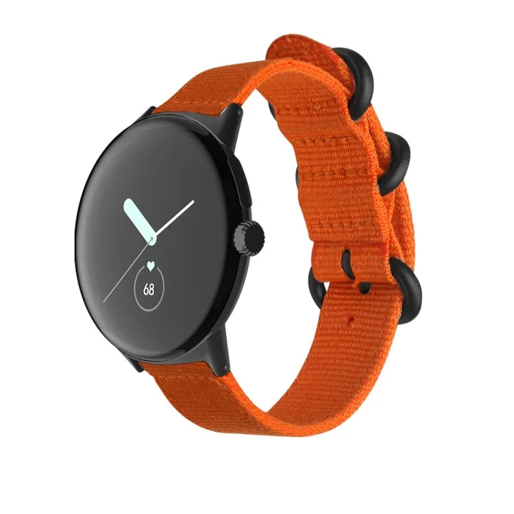 Woven Nylon Steel Buckle Watch Band, For Google Pixel Watch 4 / 3 / 2 / 1 41mm