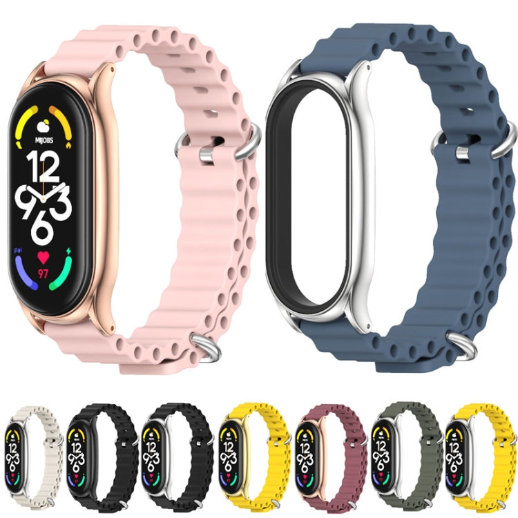 MIJOBS PLUS Marine Silicone Breathable Watch Band, For Xiaomi Mi Band 6 / 5, For Xiaomi Mi Band 7 / 7 NFC