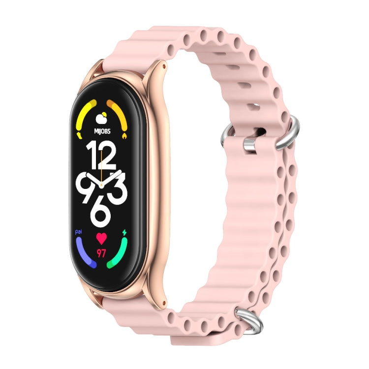 MIJOBS PLUS Marine Silicone Breathable Watch Band, For Xiaomi Mi Band 6 / 5, For Xiaomi Mi Band 7 / 7 NFC