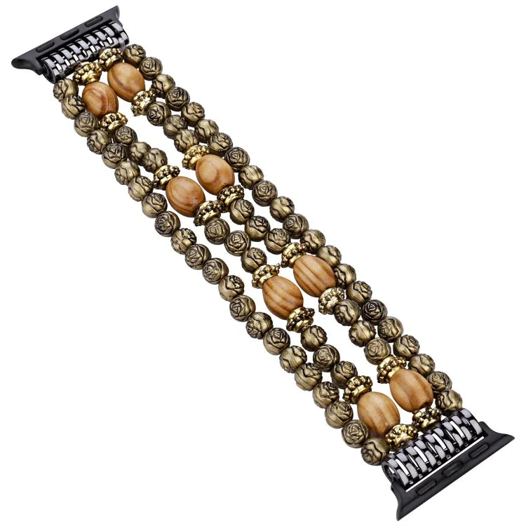Rose Beads Watch Band, For Apple Watch Ultra 49mm / Series 8&7 45mm, For Apple Watch Series 8&7 41mm