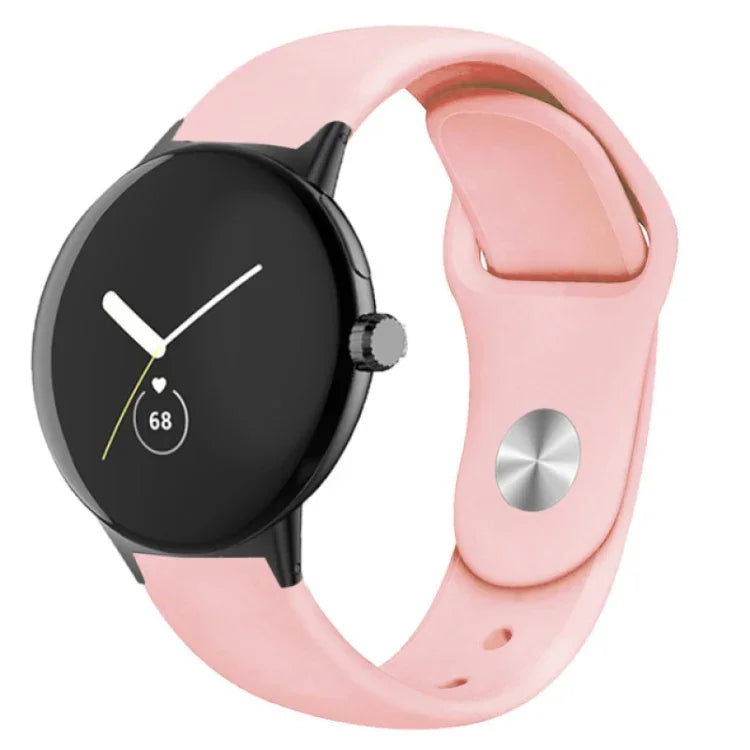 Solid Color Reverse Buckle Silicone Watch Band, For Google Pixel Watch 4 / 3 / 2 / 1 41mm