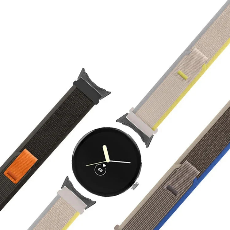 Loop Black Connector Nylon Watch Band, For Google Pixel Watch 4 / 3 / 2 / 1 41mm