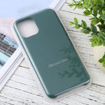 For iPhone 11 Solid Color Solid Silicone  Shockproof Case (Hibiscus Pink), For iPhone 11 Pro