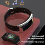 K50+ 0.96 inch Leather Band Earphone Detachable Life Waterproof Smart Watch Support Bluetooth Call, Leather Band (Black)