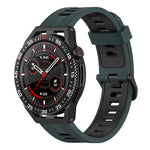 22mm Two-color Stripe Silicone Watch Band, For Huawei Watch GT 3 SE
