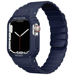 Silicone Integrated Frame Watch Band, For Apple Watch Series 8&7 41mm / SE 2&6&SE&5&4 40mm, For Apple Watch Ultra 49mm, For Apple Watch Series 8&7 45mm / SE 2&6&SE&5&4 44mm