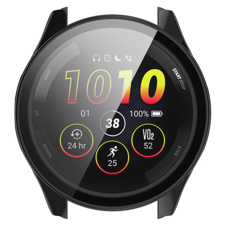 PC + Tempered Glass Film Integrated Watch Protective Case, For Garmin Forerunner 265, For Garmin Forerunner 265S