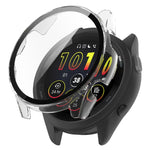 PC + Tempered Glass Film Integrated Watch Protective Case, For Garmin Forerunner 265, For Garmin Forerunner 265S
