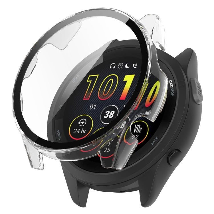 PC + Tempered Glass Film Integrated Watch Protective Case, For Garmin Forerunner 265, For Garmin Forerunner 265S