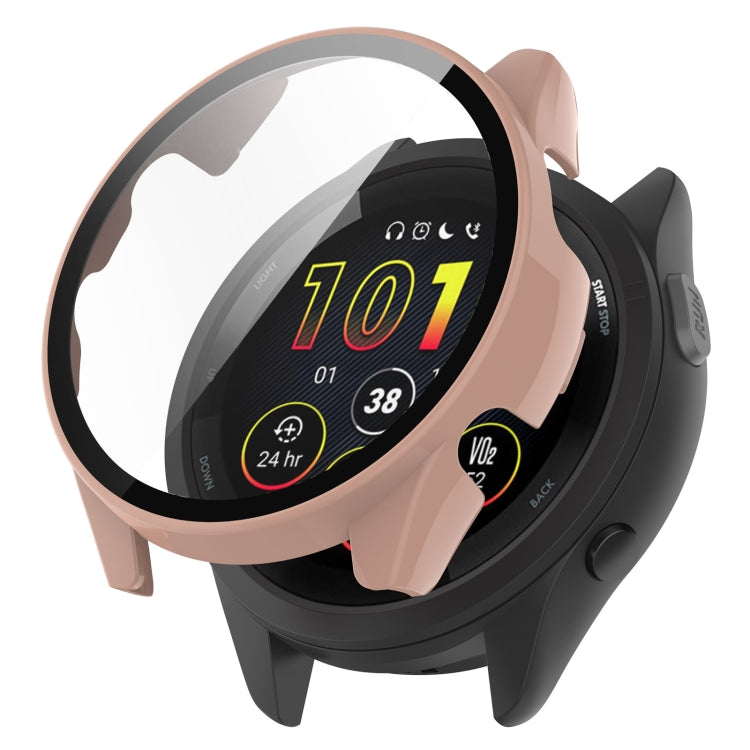 PC + Tempered Glass Film Integrated Watch Protective Case, For Garmin Forerunner 265, For Garmin Forerunner 265S