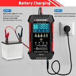 KONNWEI CR-10 2.4 inch Car Battery Charger Battery Pulse Repair Tool, EU Plug, US Plug, UK Plug