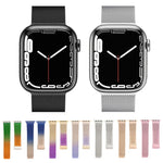 Milan Fold Buckle Metal Watch Band, For Apple Watch Series 8&7 45mm, For Apple Watch Series 8&7 41mm