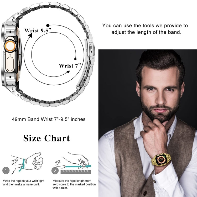 Metal Integrated Watch Protective Case, For Apple Watch Ultra 4 / 3 / 2 / 1 49mm, For Apple Watch Series SE 2025&6&SE&5&4 44mm, For Apple Watch Series 9 / 8 / 7 45mm