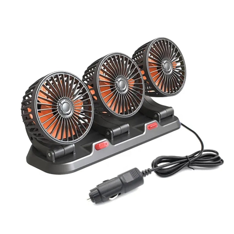 F4310 360-Degree Rotating Adjustable Car Three-Head Fan, F4310 24V Cigarette Lighter, F4310 USB Universal, F4310 12V Cigarette Lighter