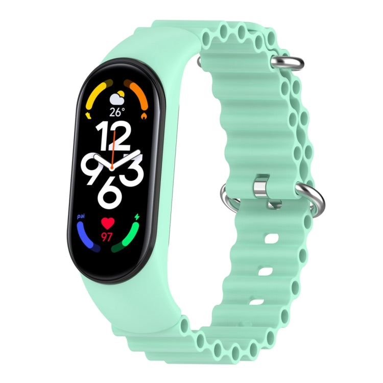 Solid Color Marine Silicone Breathable Watch Band, For Xiaomi Mi Band 7 / 6 / 5 / 4 / 3