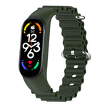 Solid Color Marine Silicone Breathable Watch Band, For Xiaomi Mi Band 7 / 6 / 5 / 4 / 3
