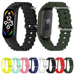 Solid Color Marine Silicone Breathable Watch Band, For Xiaomi Mi Band 7 / 6 / 5 / 4 / 3