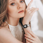 Petal Metal Diamond Watch Band, For Apple Watch 3 38mm, For Apple Watch 9 45mm, For Apple Watch 3 42mm, For Apple Watch 2 38mm, For Apple Watch 2 42 mm, For Apple Watch 38mm, For Apple Watch 42mm, For Apple Watch 9 41mm