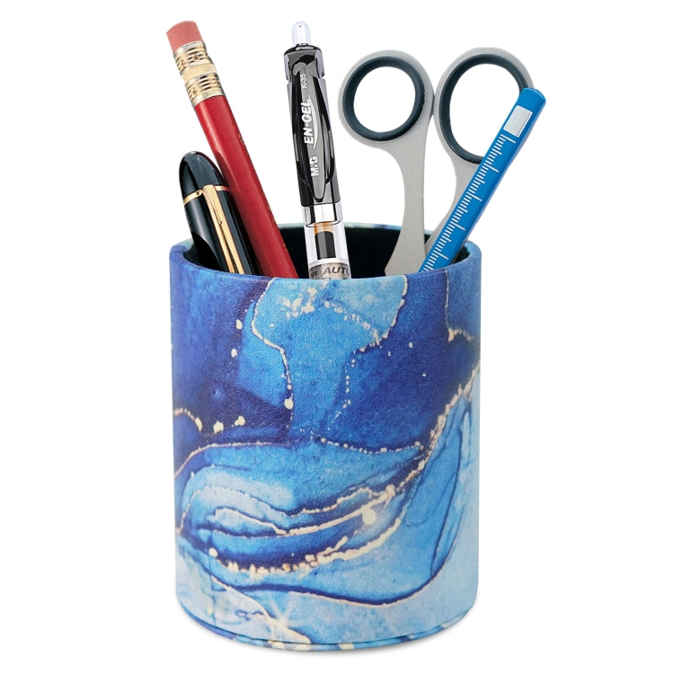 PU Leather Tool Storage Box Desktop Pen Holder
