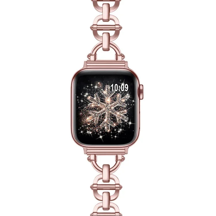 Ladder Buckle Metal Watch Band, For Apple Watch Ultra 49mm, For Apple Watch 8 41mm, For Apple Watch 8 45mm, For Apple Watch SE 2022 40mm, For Apple Watch SE 2022 44mm, For Apple Watch 7 41mm, For Apple Watch 7 45mm, For Apple Watch SE 40mm             ...