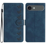 Seven Butterflies Embossed Leather Phone Case, For iPhone 16e / 17e, For iPhone 17 Pro Max, For iPhone 17 Pro, For iPhone 17, For iPhone Air, For iPhone 16 Pro Max, For iPhone 16 Pro, For iPhone 16 Plus