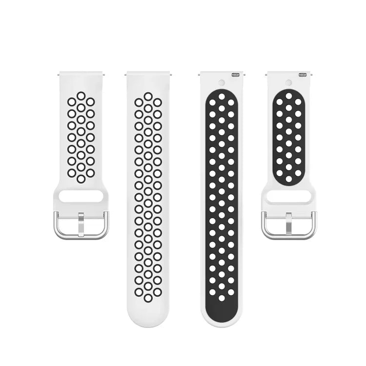 Universal Sports Two-tone Silicone Replacement Wrist Strap, For Samsung Galaxy Watch 46mm / Gear S3, For Huawei Watch GT2 / Honor Magic Watch 2 46mm