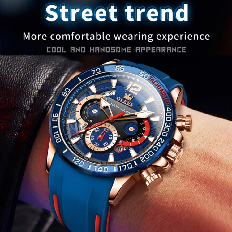 OLEVS 9936 Men Multifunctional Sports Waterproof Quartz Watch