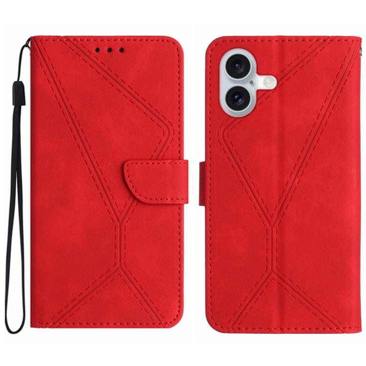 Stitching Embossed Leather Phone Case, For iPhone 17e / 16e, For iPhone 17 Pro Max, For iPhone 17 Pro, For iPhone 17, For iPhone Air, For iPhone 16 Pro Max, For iPhone 16 Pro, For iPhone 16 Plus