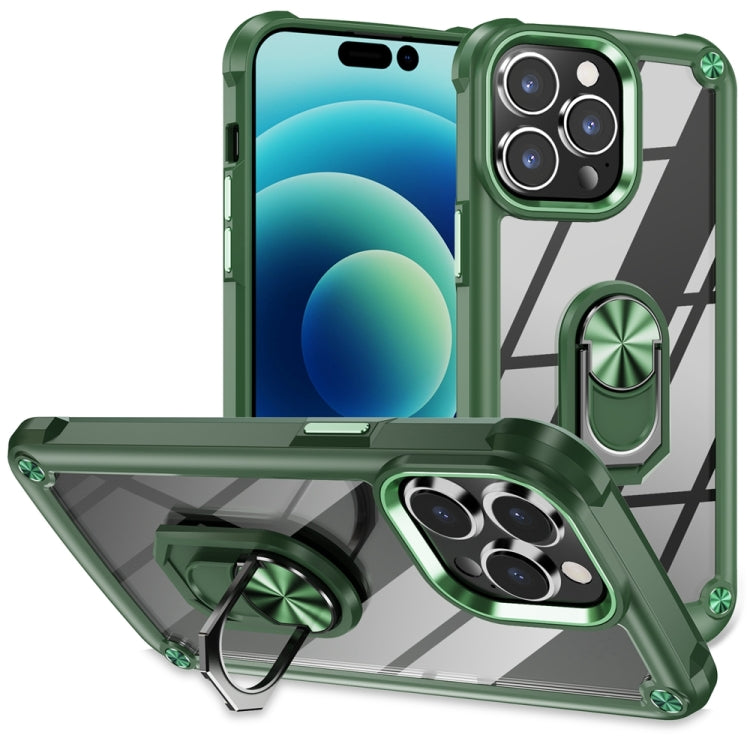 TPU + PC Lens Protection Phone Case with Ring Holder, For iPhone 17e / 16e, For iPhone 17 Pro Max, For iPhone 17, For iPhone Air, For iPhone 16 Pro Max, For iPhone 16 Pro, For iPhone 16 Plus, For iPhone 16, For iPhone 15 Pro Max