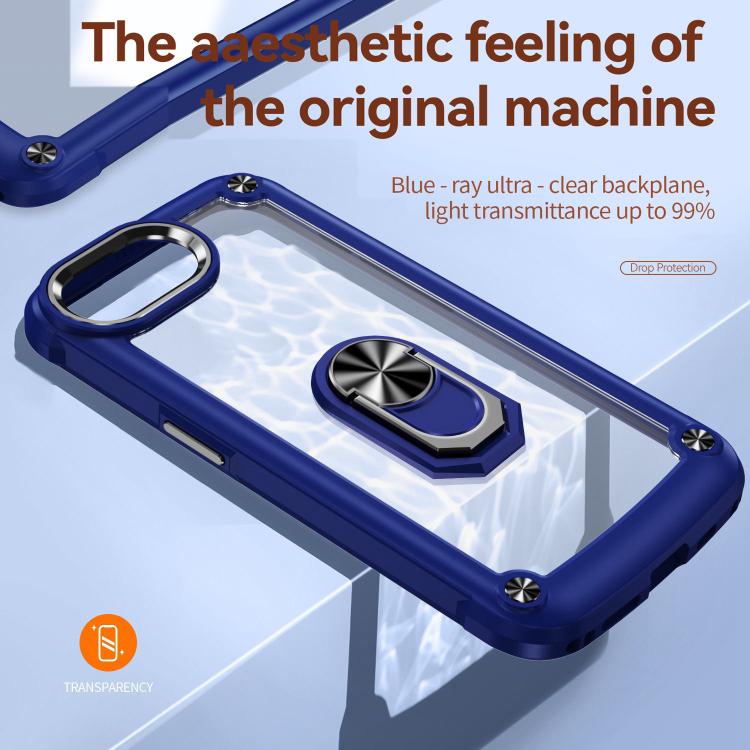 TPU + PC Lens Protection Phone Case with Ring Holder, For iPhone 17e / 16e, For iPhone 17 Pro Max, For iPhone 17, For iPhone Air, For iPhone 16 Pro Max, For iPhone 16 Pro, For iPhone 16 Plus, For iPhone 16, For iPhone 15 Pro Max
