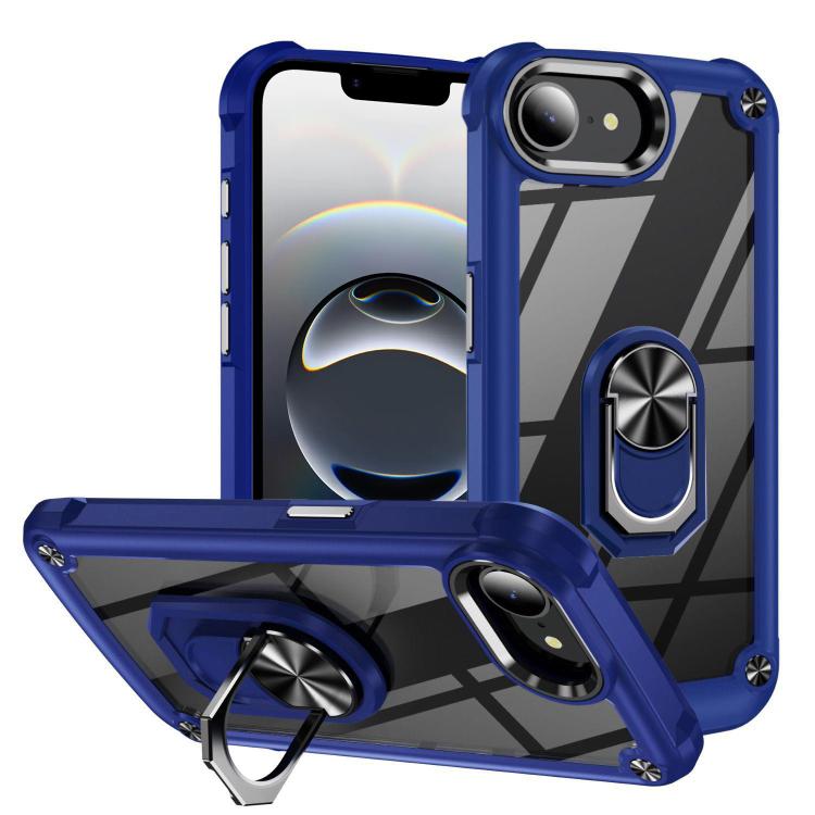TPU + PC Lens Protection Phone Case with Ring Holder, For iPhone 17e / 16e, For iPhone 17 Pro Max, For iPhone 17, For iPhone Air, For iPhone 16 Pro Max, For iPhone 16 Pro, For iPhone 16 Plus, For iPhone 16, For iPhone 15 Pro Max