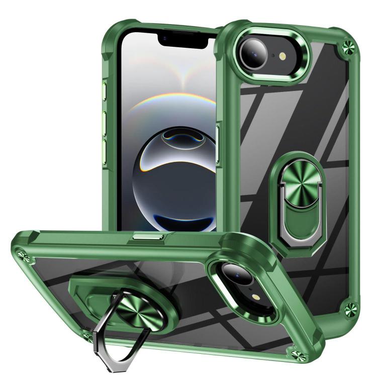 TPU + PC Lens Protection Phone Case with Ring Holder, For iPhone 17e / 16e, For iPhone 17 Pro Max, For iPhone 17, For iPhone Air, For iPhone 16 Pro Max, For iPhone 16 Pro, For iPhone 16 Plus, For iPhone 16, For iPhone 15 Pro Max