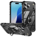 TPU + PC Lens Protection Phone Case with Ring Holder, For iPhone 17e / 16e, For iPhone 17 Pro Max, For iPhone 17, For iPhone Air, For iPhone 16 Pro Max, For iPhone 16 Pro, For iPhone 16 Plus, For iPhone 16, For iPhone 15 Pro Max
