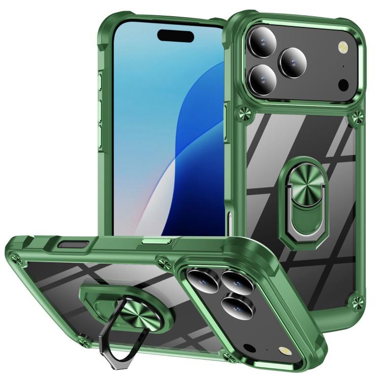 TPU + PC Lens Protection Phone Case with Ring Holder, For iPhone 17e / 16e, For iPhone 17 Pro Max, For iPhone 17, For iPhone Air, For iPhone 16 Pro Max, For iPhone 16 Pro, For iPhone 16 Plus, For iPhone 16, For iPhone 15 Pro Max
