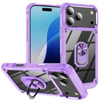 TPU + PC Lens Protection Phone Case with Ring Holder, For iPhone 17e / 16e, For iPhone 17 Pro Max, For iPhone 17, For iPhone Air, For iPhone 16 Pro Max, For iPhone 16 Pro, For iPhone 16 Plus, For iPhone 16, For iPhone 15 Pro Max