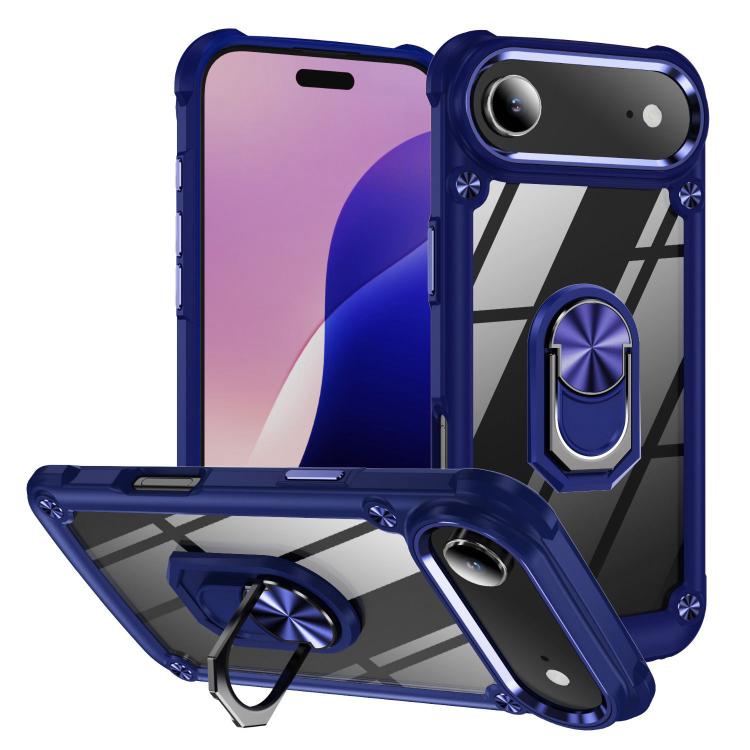 TPU + PC Lens Protection Phone Case with Ring Holder, For iPhone 17e / 16e, For iPhone 17 Pro Max, For iPhone 17, For iPhone Air, For iPhone 16 Pro Max, For iPhone 16 Pro, For iPhone 16 Plus, For iPhone 16, For iPhone 15 Pro Max