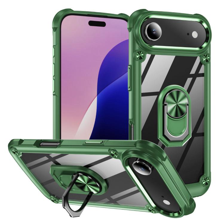 TPU + PC Lens Protection Phone Case with Ring Holder, For iPhone 17e / 16e, For iPhone 17 Pro Max, For iPhone 17, For iPhone Air, For iPhone 16 Pro Max, For iPhone 16 Pro, For iPhone 16 Plus, For iPhone 16, For iPhone 15 Pro Max