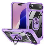 TPU + PC Lens Protection Phone Case with Ring Holder, For iPhone 17e / 16e, For iPhone 17 Pro Max, For iPhone 17, For iPhone Air, For iPhone 16 Pro Max, For iPhone 16 Pro, For iPhone 16 Plus, For iPhone 16, For iPhone 15 Pro Max