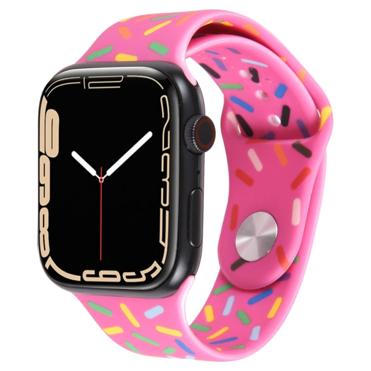 Rainbow Raindrops Silicone Watch Band, For Apple Watch Ultra 49mm, For Apple Watch SE 2023 44mm, For Apple Watch 8 41mm, For Apple Watch SE 2023 40mm