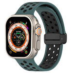 Magnetic Buckle Silicone Watch Band, For Apple Watch Ultra 49mm, For Apple Watch SE 2023 44mm, For Apple Watch SE 2023 40mm