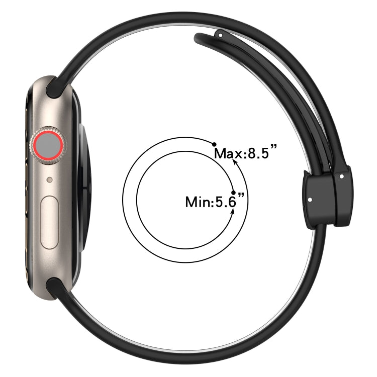 Magnetic Buckle Silicone Watch Band, For Apple Watch 6 44mm, For Apple Watch 5 44mm, For Apple Watch 5 40mm