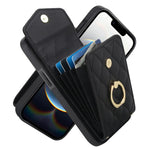 Rhombic Texture Card Bag Phone Case with Long Lanyard, For iPhone 17e / 16e, For iPhone 17 Pro Max, For iPhone 17 Pro, For iPhone 17, For iPhone Air, For iPhone 15 Pro Max