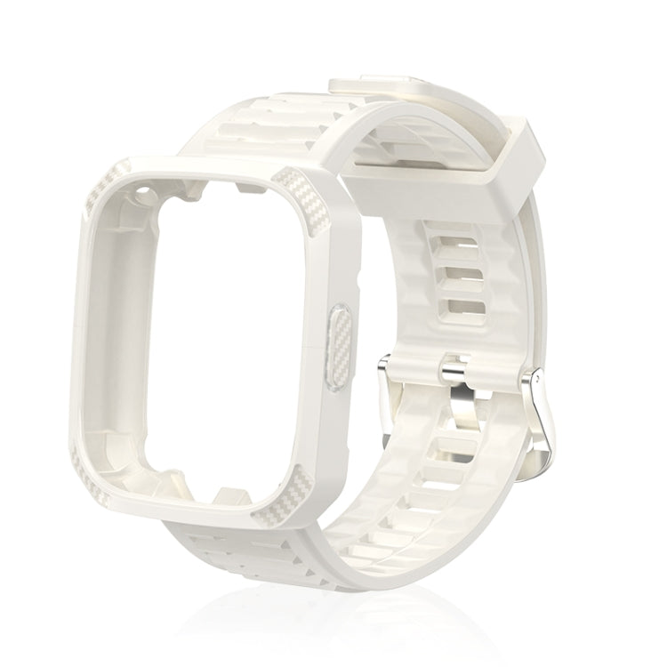 Carbon Fiber Texture Integrated Silicone Watch Band, For Redmi Watch 3