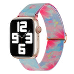 Painted Pattern Nylon Replacement Watch Band, For Apple Watch 9 45mm, For Apple Watch SE 2022 40mm, For Apple Watch 9 41mm, For Apple Watch SE 2022 44mm, For Apple Watch 7 41mm, For Apple Watch 7 45mm