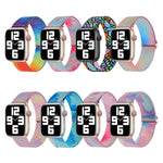 Painted Pattern Nylon Replacement Watch Band, For Apple Watch 9 45mm, For Apple Watch SE 2022 40mm, For Apple Watch 9 41mm, For Apple Watch SE 2022 44mm, For Apple Watch 7 41mm, For Apple Watch 7 45mm