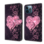 Crystal 3D Shockproof Protective Leather Phone Case, For iPhone 12 Pro Max / 13 Pro Max, For iPhone 13 Pro
